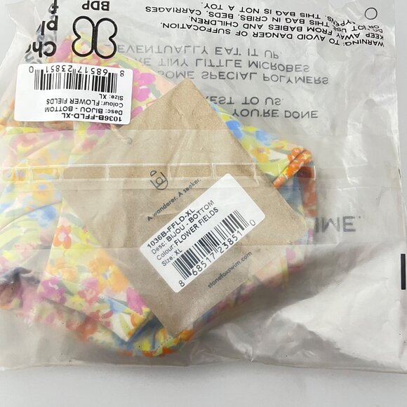 Stone Fox Swim Flower Fields Bijou - Bottom Size XL NEW - Picture 2 of 4